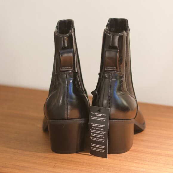 Only Heeled Western Faux-Leather Ankle Boots Women’s - Picture 4 of 7